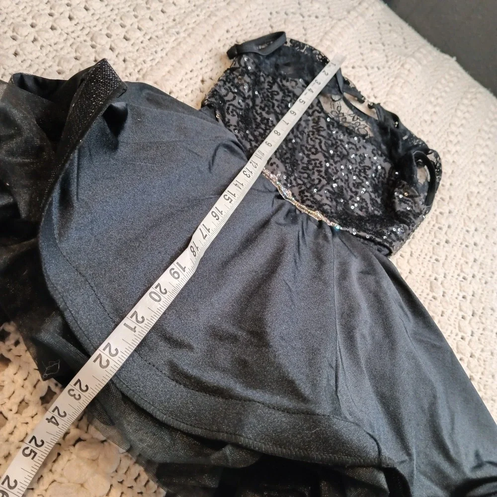 Weissman Dance‎ Costume IC Black Rhinestone Leotard Recital Competition Sequin